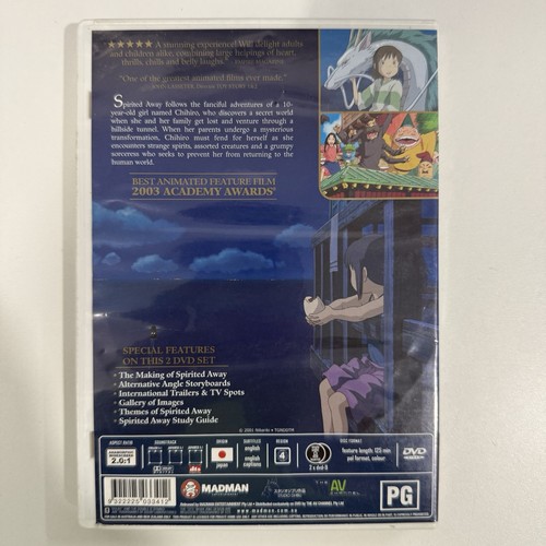 Spirited Away (2001 DVD) R4 Studio Ghibli Anime Fantasy Family Fairytale VGC - Picture 2 of 4