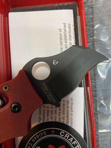 🔥⚫🔴 Spyderco Dodo Red St. nicks Knife C80GPRDBK Exclusive NEW - Picture 10 of 13