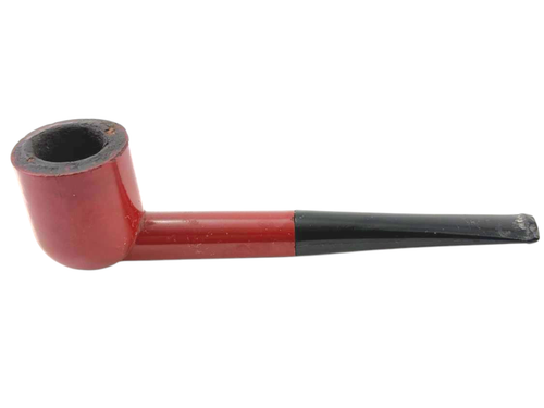 RARE Red Vintage Unique Imported Briar Billiard 5.5" Tobacco Smoking Estate Pipe - Bild 14 von 14