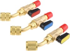 Air Conditioner Ball Valve HVAC Angled SHUT-OFF Valve Adapter 1/4" 5/16" SAE R22