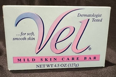 Vel Mild Skin Care Bar Soap 4.5 oz Discontinued Unopened NOS Blue Box