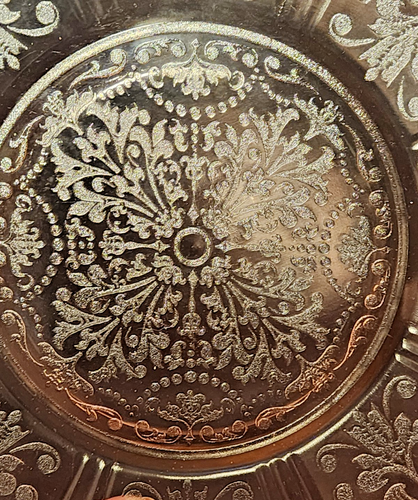 Vintage Macbeth Evans American Sweetheart Pink Depression Serving Plate 12" - Picture 8 of 8