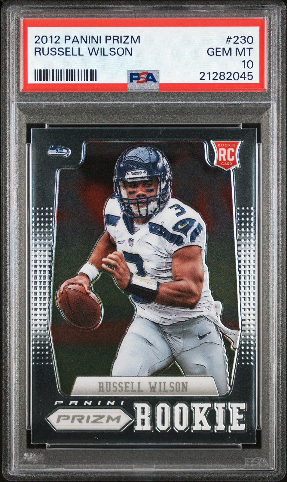 2012 PANINI PRIZM #230 RUSSELL WILSON ROOKIE RC PSA 10