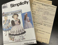 SIMPLICITY DAISY KINGDOM PATTERN 7699 Dress & Pinafore Cut Size 6