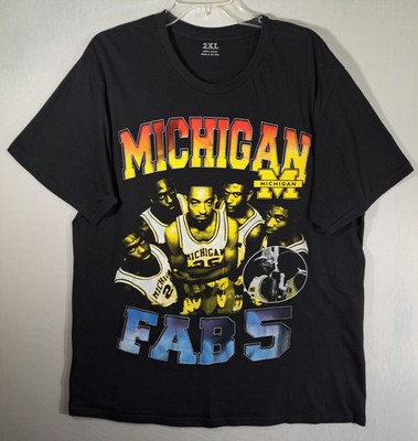 MICHIGAN FAB Five Rap Tee NCAA Final Four Basketball Short Sleeve Size XXL