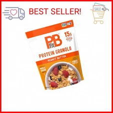 PBfit Peanut Butter Protein Granola, 15g Plant-Based Protein 22% DV, Made with W