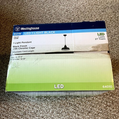 Westinghouse 60 W LED Black Light Pendant Ceiling Hang #64010 Modern Farmhouse - Picture 6 of 7