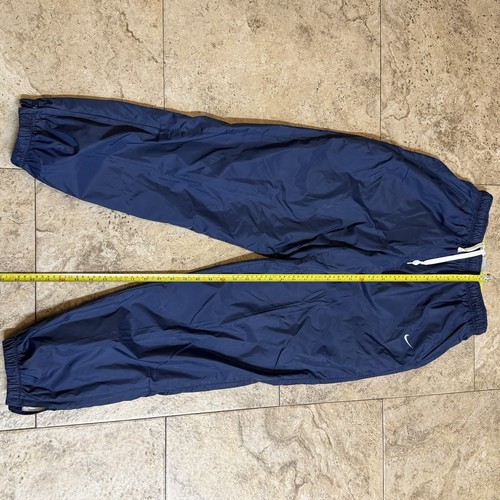 Nike Track Pants Mens Medium Blue Green Zippered Ankles Lined Y2K - Picture 4 of 6