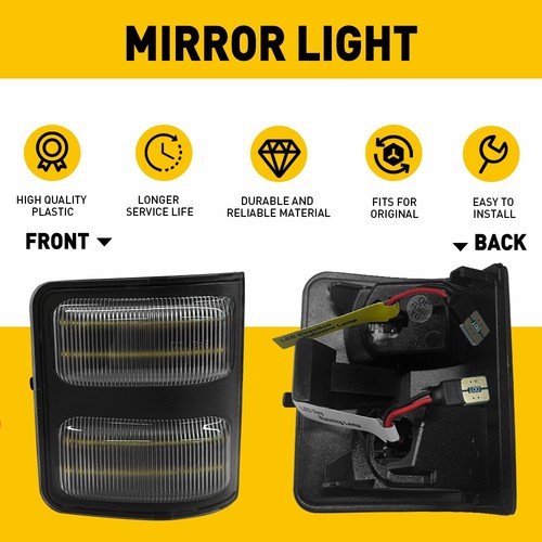 LED Marker Side Mirror Lights 2008-2016 Fits Ford F250 F350 F450 F550 Super Duty - Picture 7 of 13