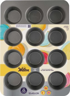 Silver Non-Stick Bakeware Muffin Pan, 12 Cup - 191011484