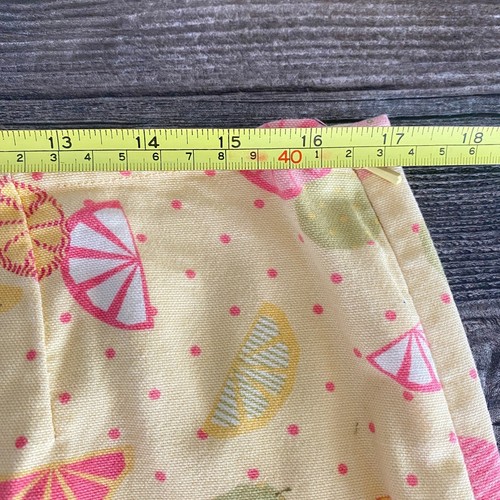 Vintage Christopher & Banks gelb Zitrusfrüchte Druck A-Linie Rock Gr 12 Y2K - Bild 5 von 12