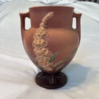 Roseville Pottery Foxglove Pink Vase 162-8 Handled Urn Vase With Chips