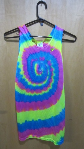 Vintage New 1990's Speedo Tank Top Tie Dye Girls Boys Small y2k USA NWT Tags - Picture 1 of 4