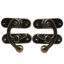Antique Hook Hasp 2pcs Retro Antique Box Trigger Latch Lock Vintage