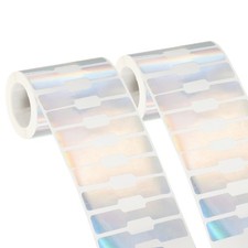 1000 Pcs Blank Square Adhesive Jewelry Price Tags for Necklace, Iridescent
