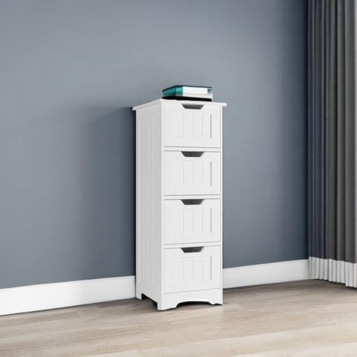FOTOSOK Bathroom Storage Cabinet Bathroom Cabinet with 4 Drawers 11.8” x 11.8... - Picture 5 of 9