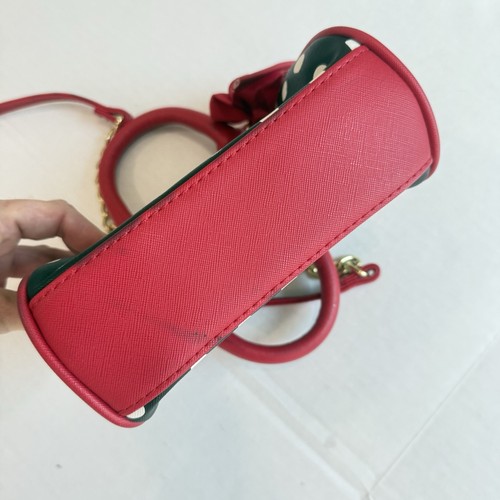 Betsey Johnson Handbag Red, White And Black With Strips And Polkadots - Bild 5 von 11