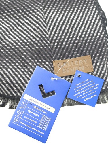 Gallery Seven Unisex Winter Scarf Cashmere Feel - Picture 2 of 3