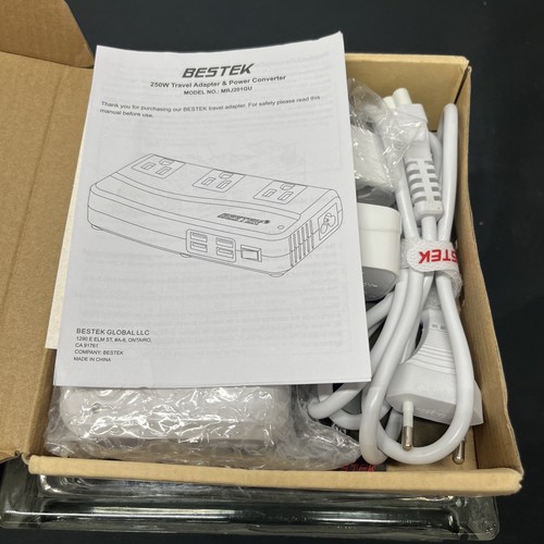 BESTEK 250W Travel Adapter & Power Converter Model MRJ201GU NOB - 第 3/6 張圖片