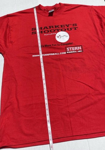 Sharkey's Shootout Arcade Video Game Stern Pinball Machine Promo Red Shirt XL - Picture 5 of 5
