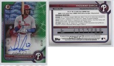 2022 Bowman Chrome Mega Box Mojo Green Refractor /99 Yhoswar Garcia Auto