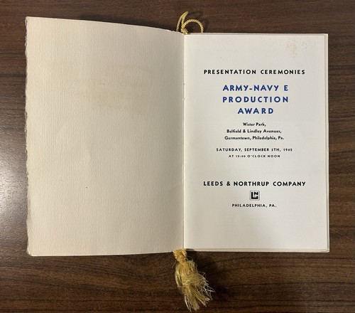 WWII Army Navy E Production Award Program Leed & Northrup Company 1942 Replica - Picture 2 of 7