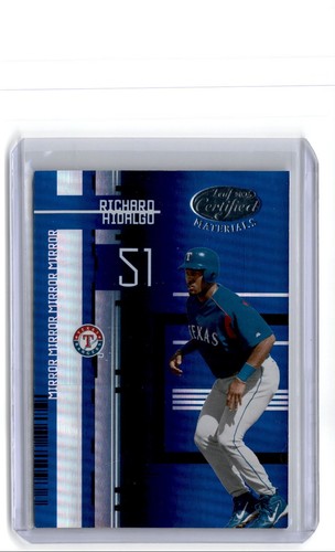 2005 Leaf Certified Materials Mirror Blue Richard Hidalgo 17/50 Rangers #126 - Picture 1 of 2