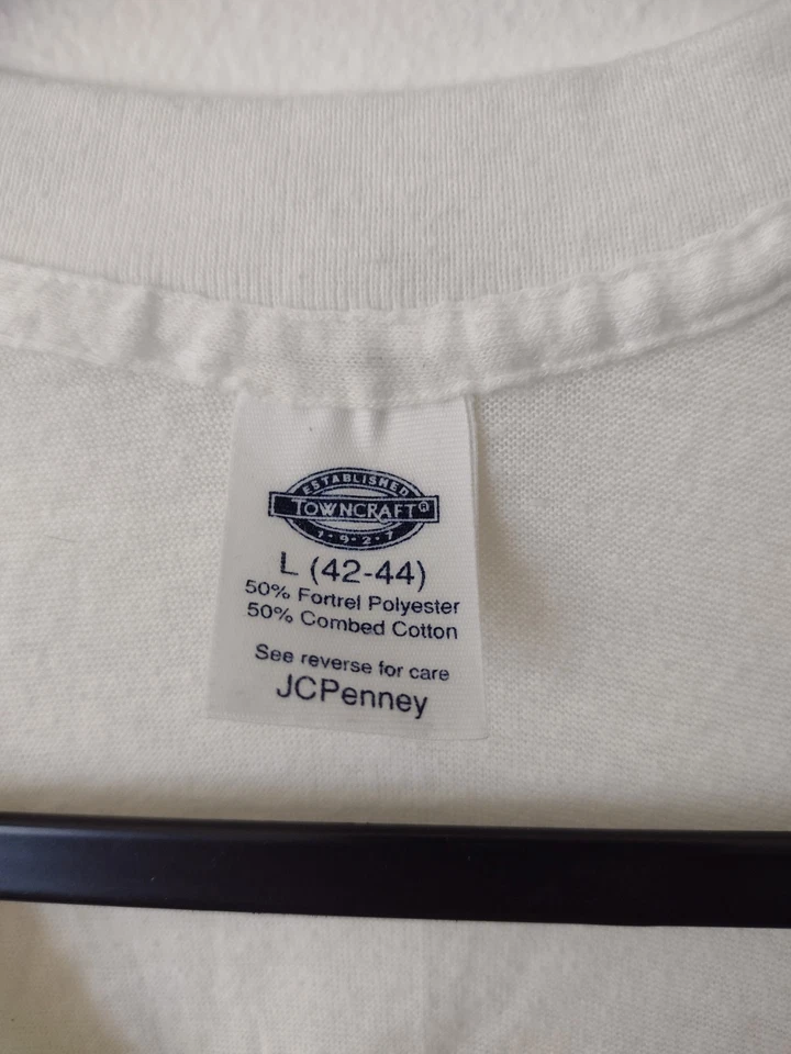 Camiseta blanca vintage años 80 papel fino 50/50 EE. UU. Foto 3 de 4