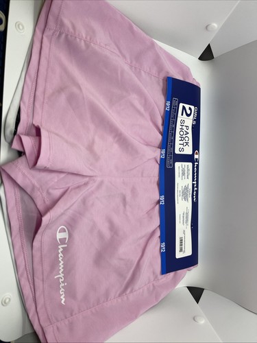 Pack de 2 pantalones cortos activos Champion para niñas talla 10-12 rosa/negro - Imagen 3 de 5