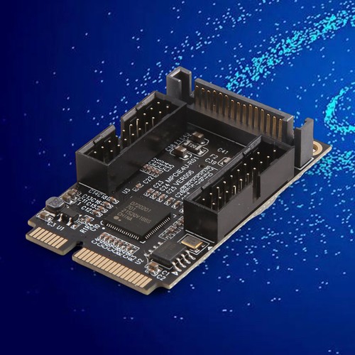 PCI-E to Dual 19PIN Front 19-Pin 5Gbps Expansion Card 4-Port Adapter7853 - Afbeelding 8 van 9