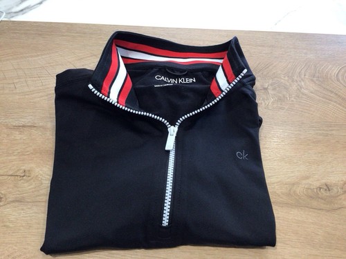 MENS CALVIN KLEIN GOLF 1/4 ZIP TOP (MEDIUM MEN’S) Black