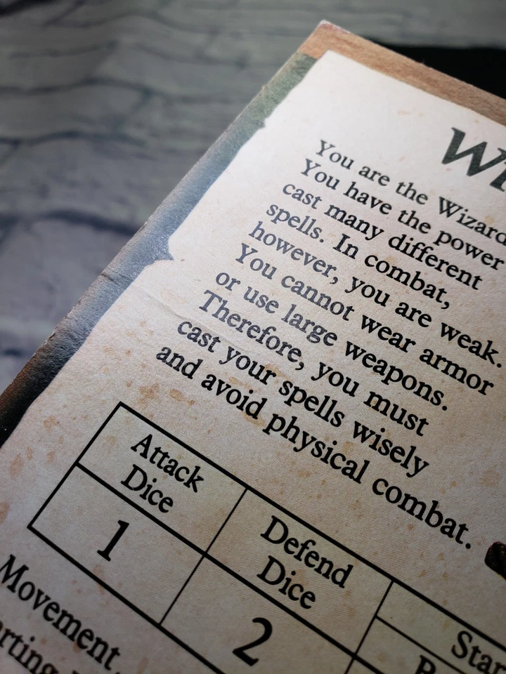 Hero Quest Board 1989 1990 年替换游戏零件角色卡全套 — 第 3/4 张图片