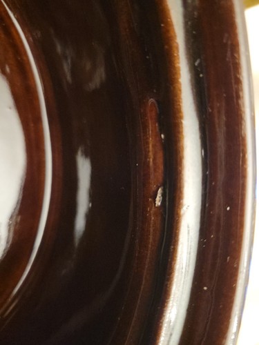 Vintage Oval Stoneware Glazed Crock Casserole Dish w Lid - Picture 8 of 8