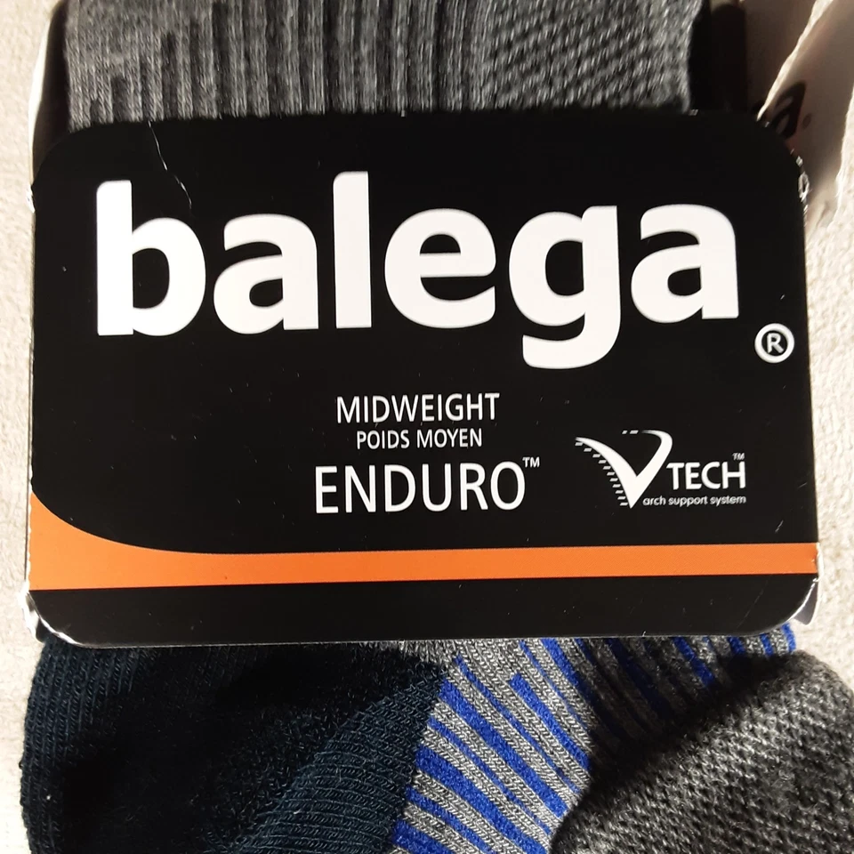 NWT Balega ENDURO Quarter Running Socks Grey Heather / Ink Size Small - Image 2 of 4