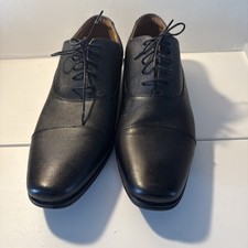 Florsheim Black Textured Leather Cap Toe Lace-up Oxford Men  s Size:12D
