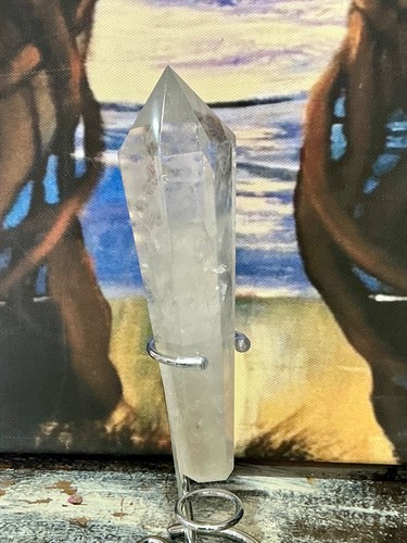 Clear Quartz Sceptre Wand Tower with Stand 15 cm - Picture 3 of 14