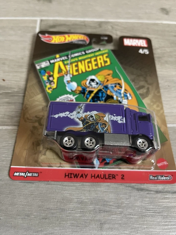 Hot Wheels Marvel Hiway Hauler 2 Purple The Avengers 2021 Loose - Image 2 of 4