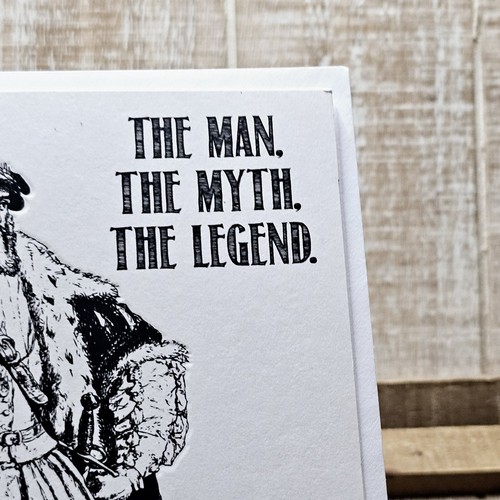 Recycled Paper Greetings Father's Day Card 5x7 Man Myth Legend Funny Humor - Picture 2 of 8