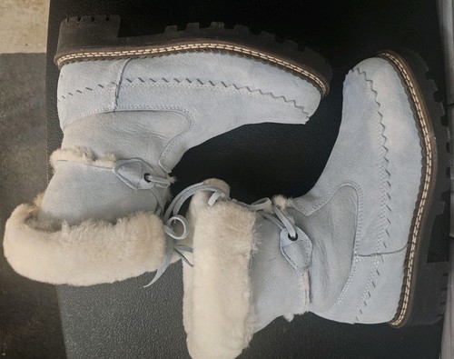 BLONDO SHEALING BOOTS WOMEN'S LIGHT BLUE SIZE 8 - Picture 4 of 7