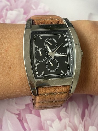 Ben Sherman R194 Quarz Metallic schwarzes Zifferblatt Edelstahl Uhr funktioniert 114