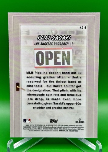 2025 Bowman Hobby Stars Roki Sasaki #HS-9 Rookie RC Los Angeles Dodgers - Picture 2 of 2