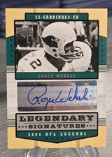 Roger Wehrli 2004 Upper Deck Legendary Signatures Autograph Arizona Cardinals