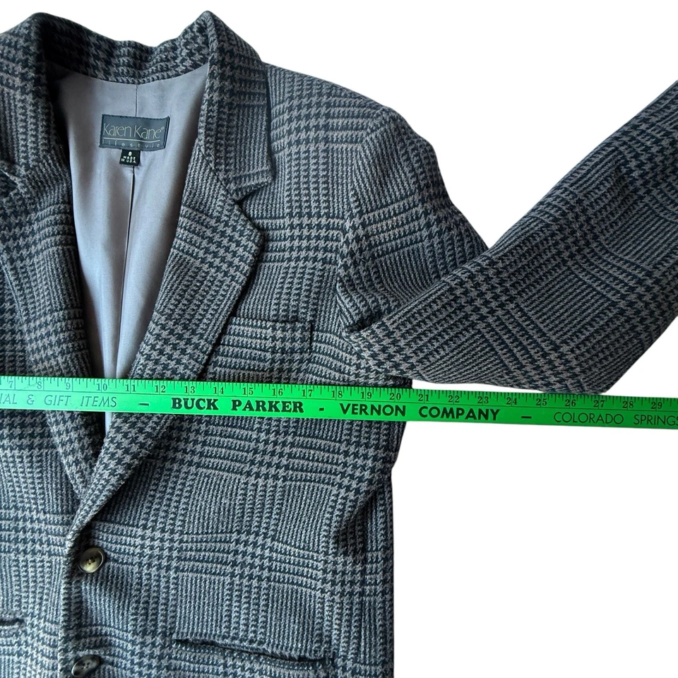 Blazer Karen Kane Mujer Mezcla Lana Talla 8 Manga Larga Dos Botones H-1 Foto 4 de 4