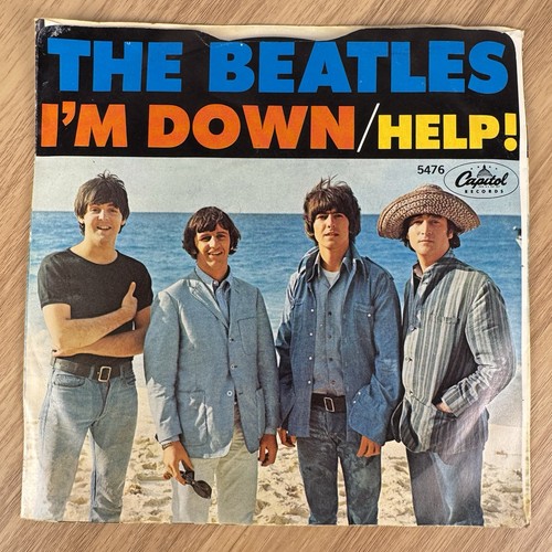 The Beatles - Help! / I'm Down Vinyl 45 w/ Picture Sleeve Very Early Pressing - Picture 2 of 9