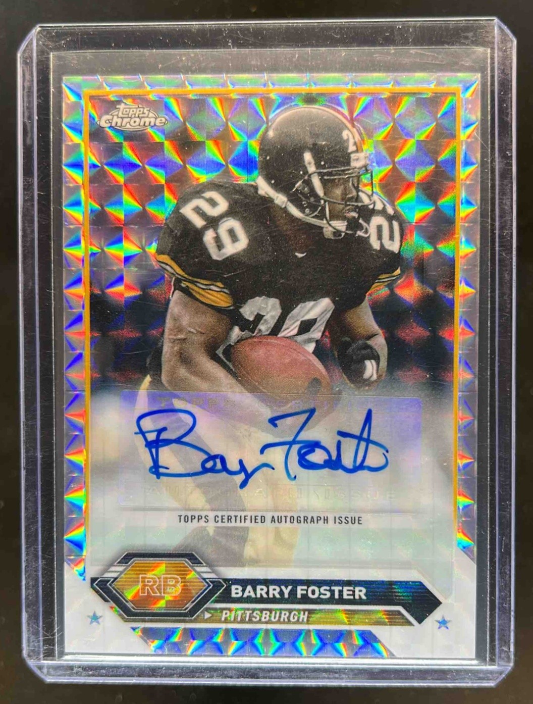 2023 Topps Composite Barry Foster Chrome Auto Geometric #TCA-BFO Steelers