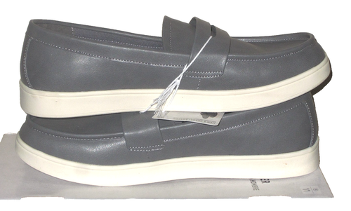 NUOVO mocassino uomo Avenue taglia 11 grigio ecopelle casual slip-on - Foto 5 di 8