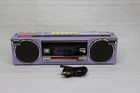 Vintage Panasonic FM15 Lavender Portable Boombox 80's For Parts or Repair