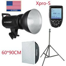 Godox SK300II 300w Studio Strobe Flash Light+Xpro-s Trigger+60*90cm Softbox