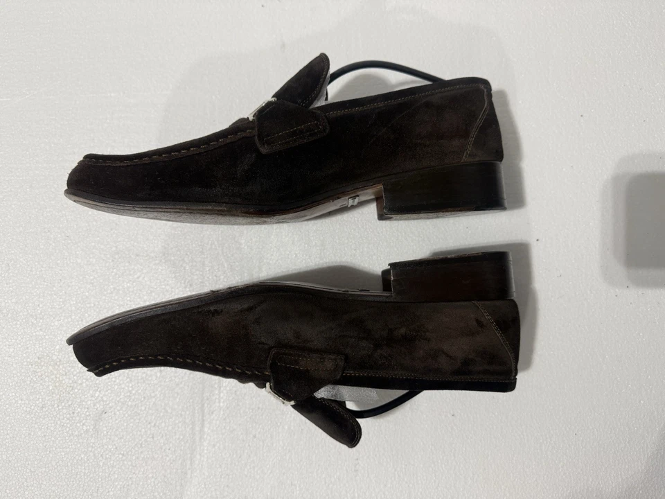 Dolce & Gabbana D&G 男式麂皮绒一脚蹬乐福鞋 US 10 — 第 3/4 张图片