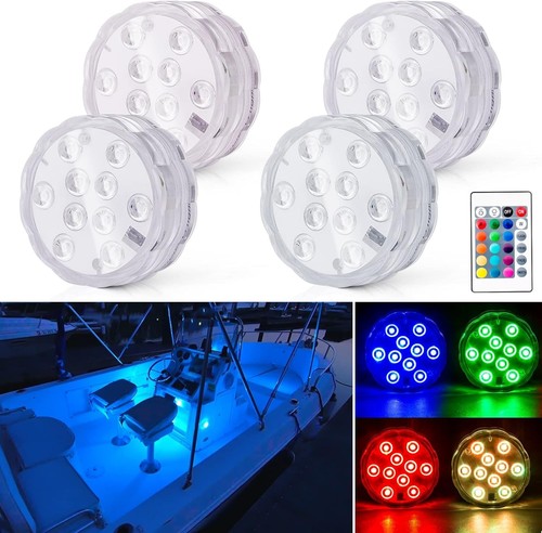 4PCS Remote Control Wireless Boat Lights - Enhance Your Fishing and Party Nights - Bild 3 von 11